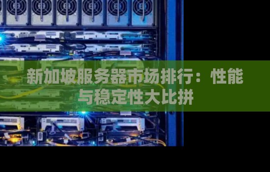 新加坡服务器市场排名：好的配置取决于特定的业务需求和预算